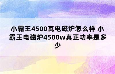 小霸王4500瓦电磁炉怎么样 小霸王电磁炉4500w真正功率是多少